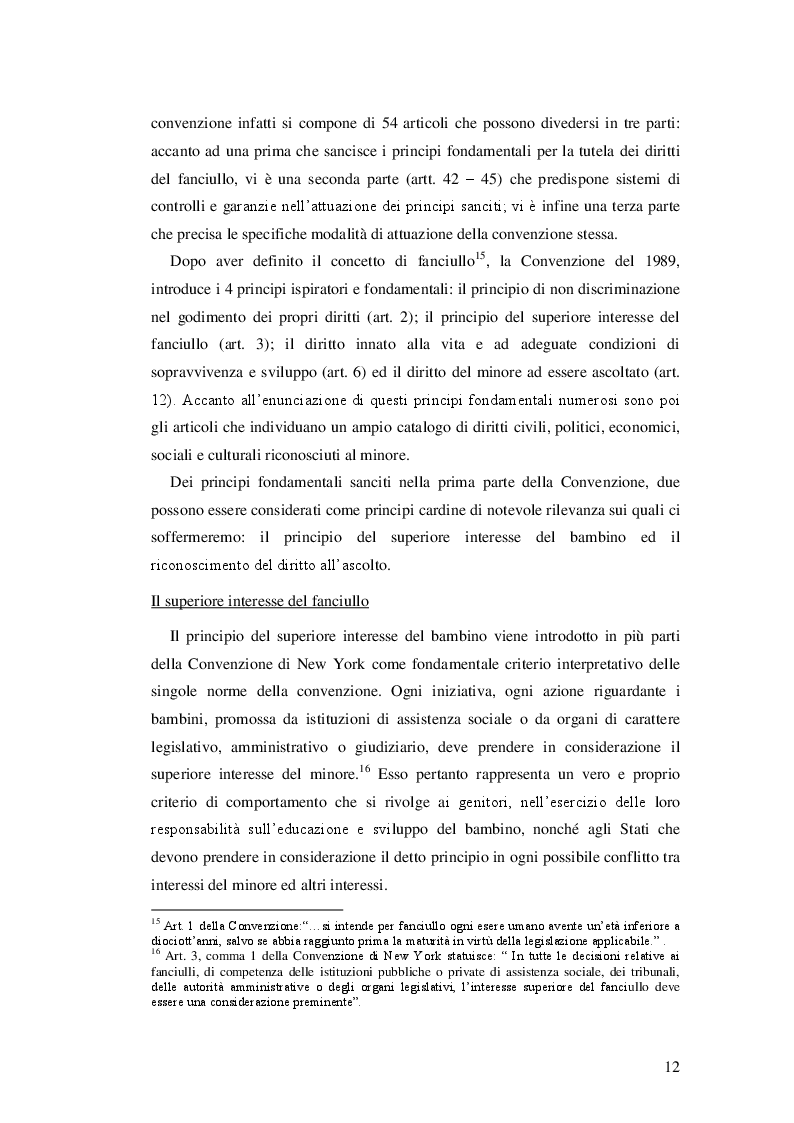 Estratto dalla tesi: Il minore nel diritto internazionale e nel diritto dell'Unione Europea