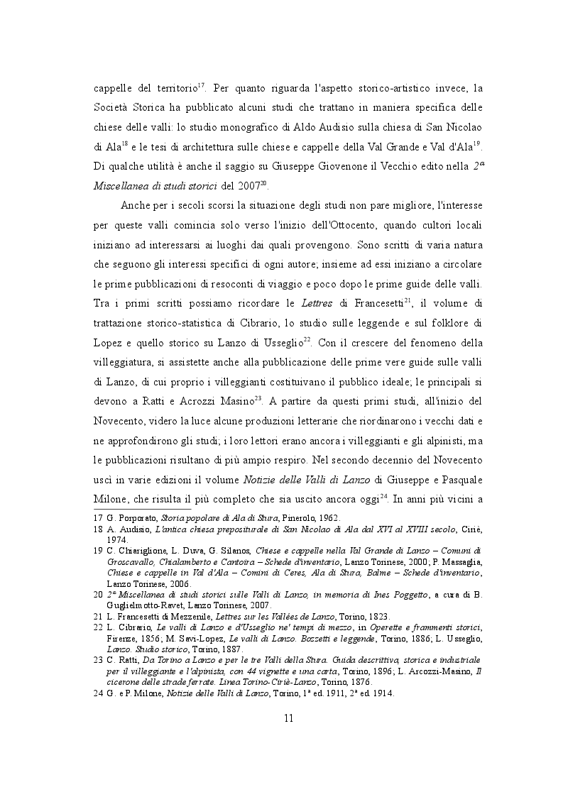 Estratto dalla tesi: Il patrimonio figurativo delle valli di Lanzo. Primi studi