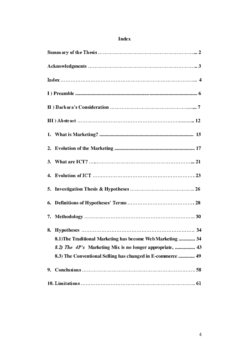 Indice della tesi: How has Information & Communication Technology changed International Marketing, Pagina 1