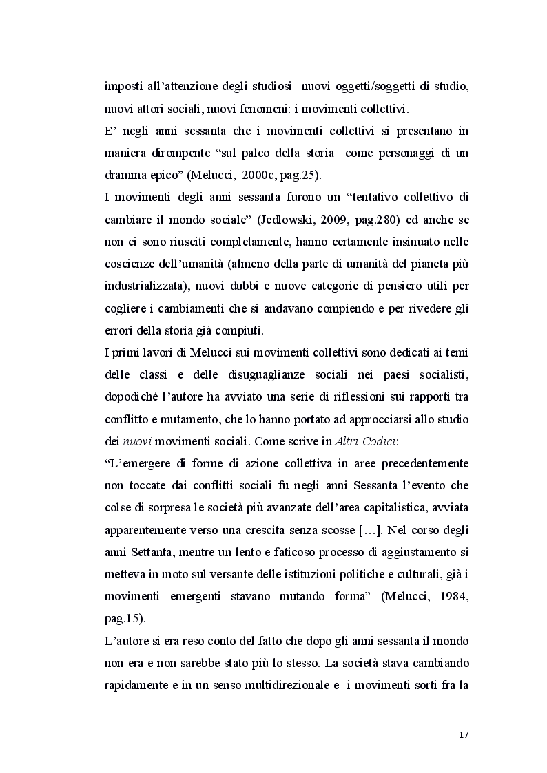 Estratto dalla tesi: Alberto Melucci: in un passaggio d'epoca. Verso la riflessività
