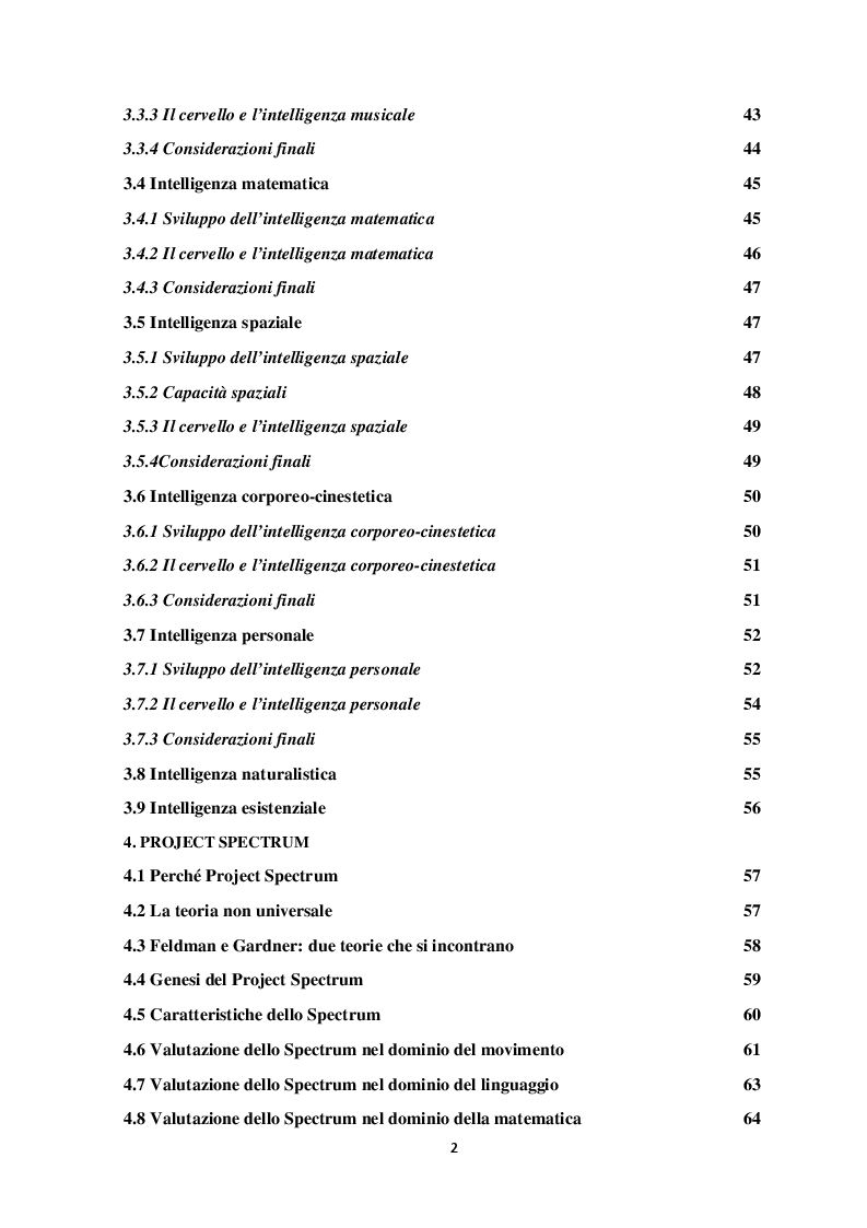 La teoria delle intelligenze multiple. Aspetti concettuali ...
