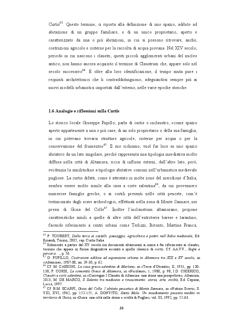 Estratto dalla tesi: Patrimoni Culturali e Turismo: il caso dei Claustri di Altamura