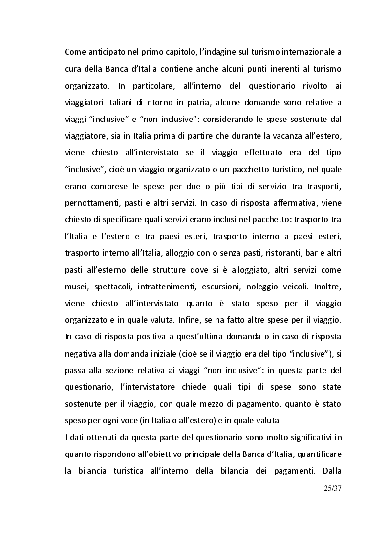 Estratto dalla tesi: I dati statistici dal punto di vista dei tour operator nazionali outgoing: scenari e prospettive