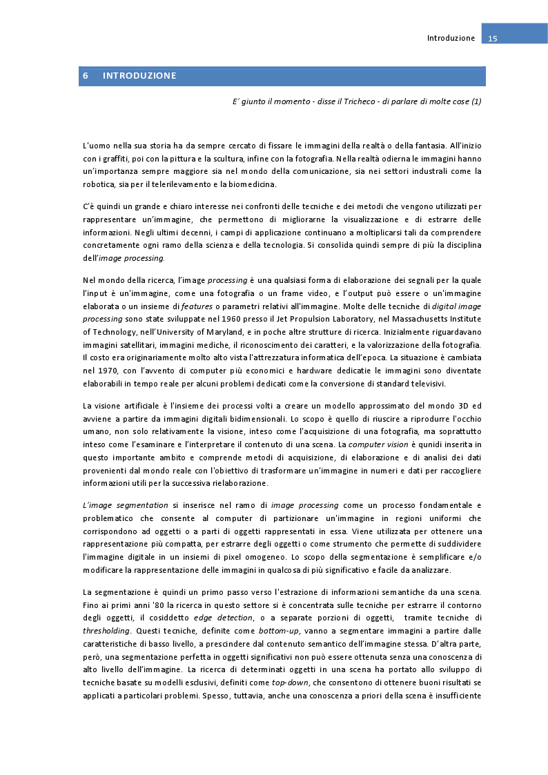 Estratto dalla tesi: Algoritmi e tecniche di Segmentazione delle immagini