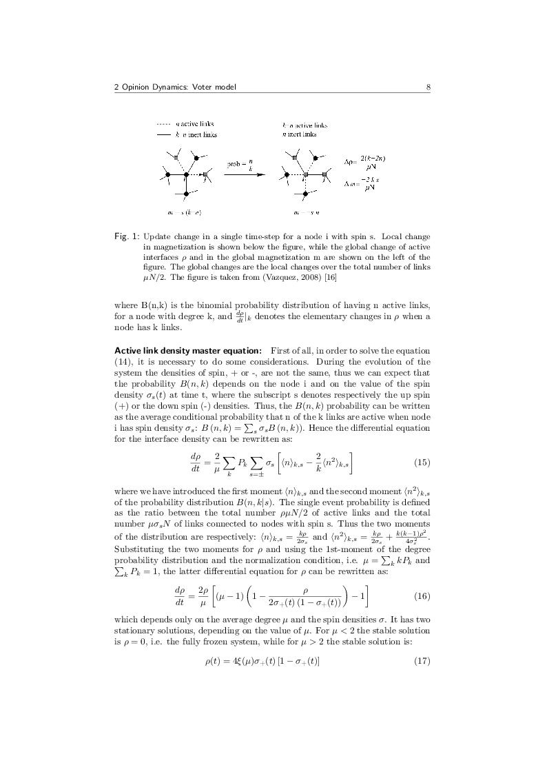 Estratto dalla tesi: Message Passing Approach to the dynamics of opinion