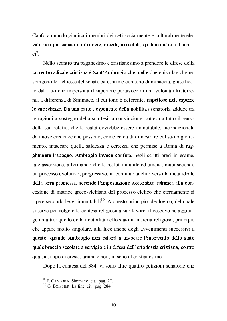 Estratto dalla tesi: Altare della Vittoria: una controversia tra pagani e cristiani nel IV sec. d.C.
