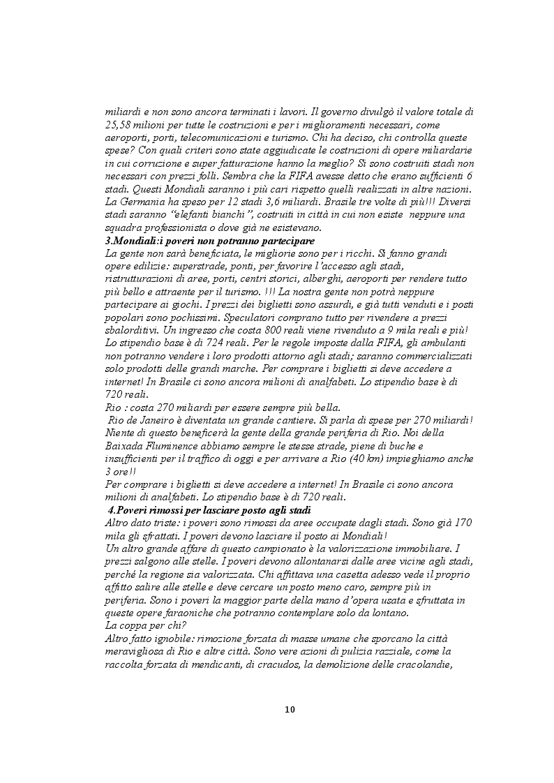 Estratto dalla tesi: Impatto economico nel lungo periodo delle manifestazioni sportive organizzate dal Brasile