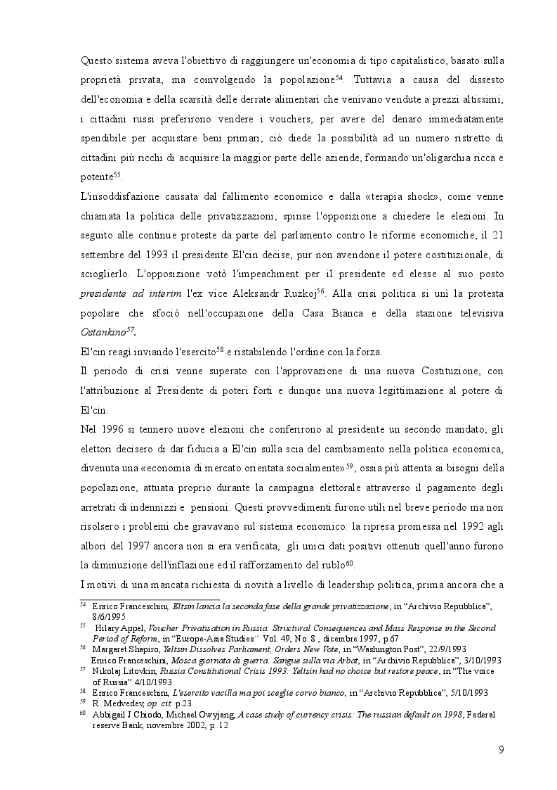 Estratto dalla tesi: Spunti per uno studio della politica della Federazione Russa nell'area del Mar Nero