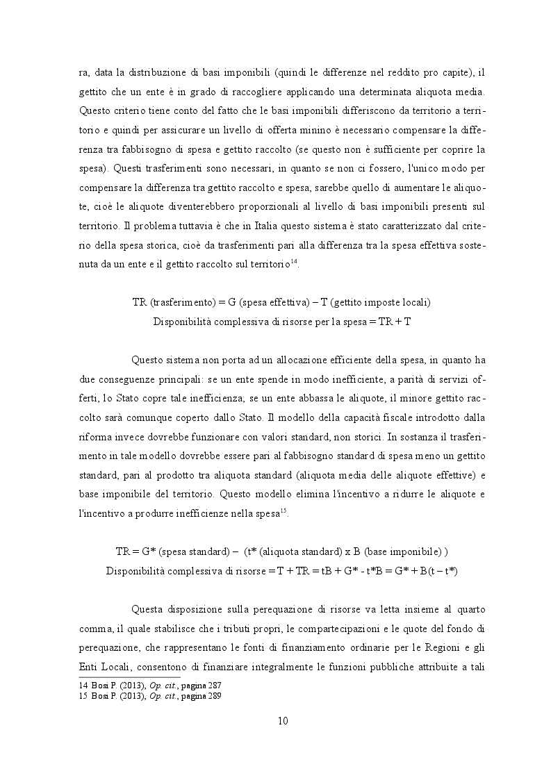 Estratto dalla tesi: Il federalismo fiscale in Italia. L'autonomia degli enti territoriali tra Patto di stabilità interno e decentramento incompiuto