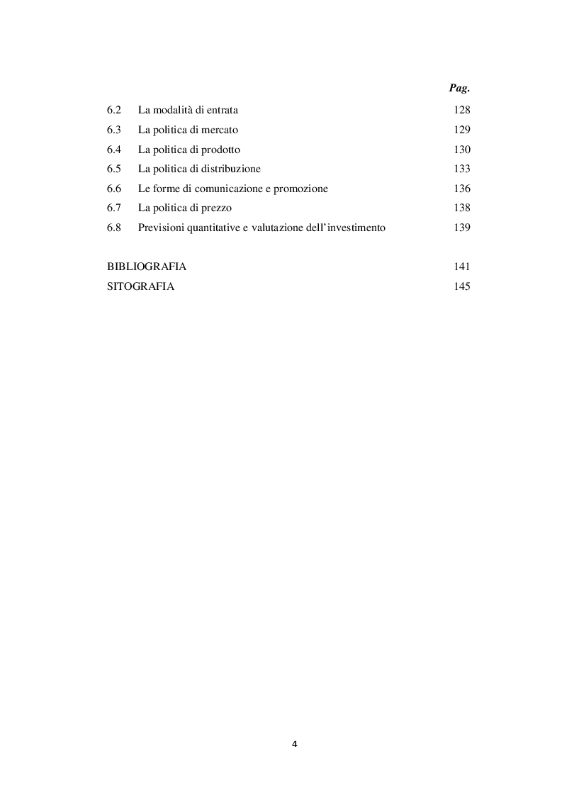 Indice della tesi: L'Internazionalizzazione di un'impresa siciliana della filiera del legno-arredo: il caso della "Dott. Orazio Torrisi Legnami srl"., Pagina 3