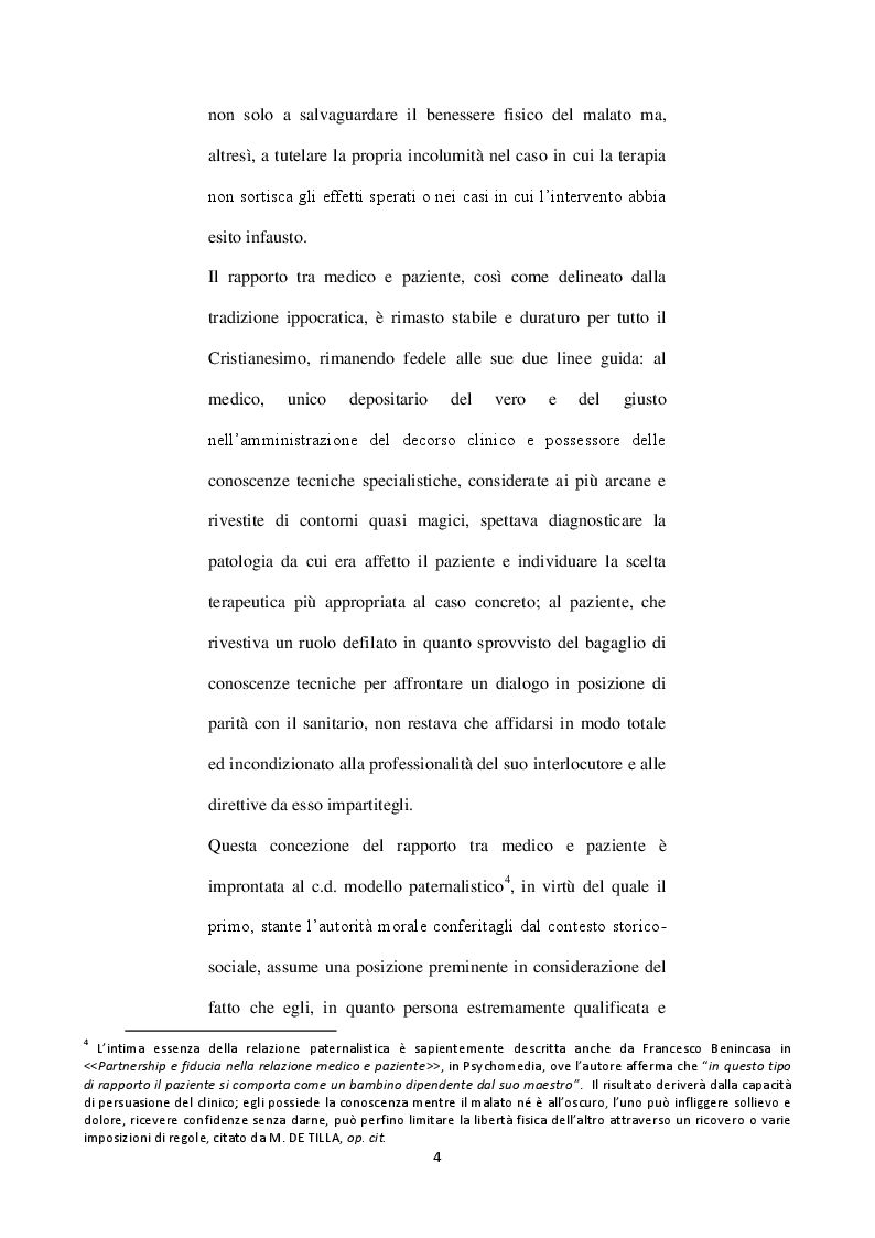 Estratto dalla tesi: Il consenso informato nell'era del riconoscimento dei diritti