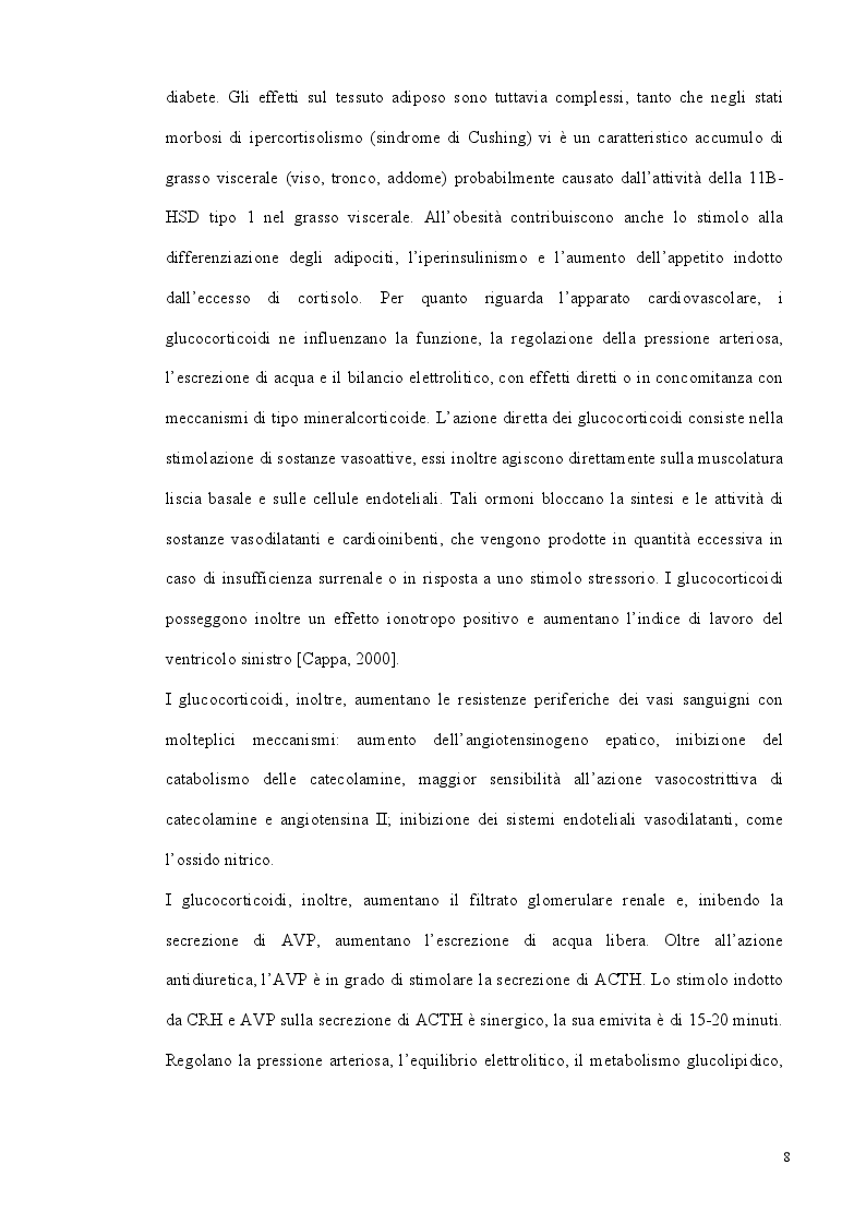 Estratto dalla tesi: Attività motorie e cortisolo salivare in bambini di scuola primaria