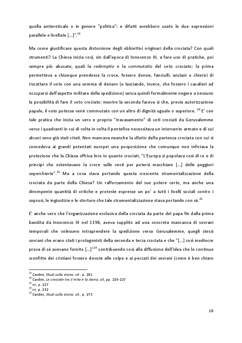 Estratto dalla tesi: L'Impero di fronte alla croce. Analisi del significato che ebbe la crux transmarina per l'imperatore Federico II