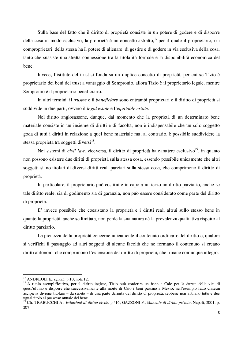 Estratto dalla tesi: Il regime tributario del trust in Italia.