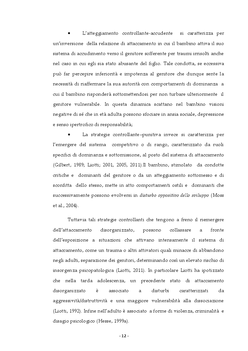 Estratto dalla tesi: Trauma e Psicopatologia nella prospettiva della teoria dell’attaccamento.