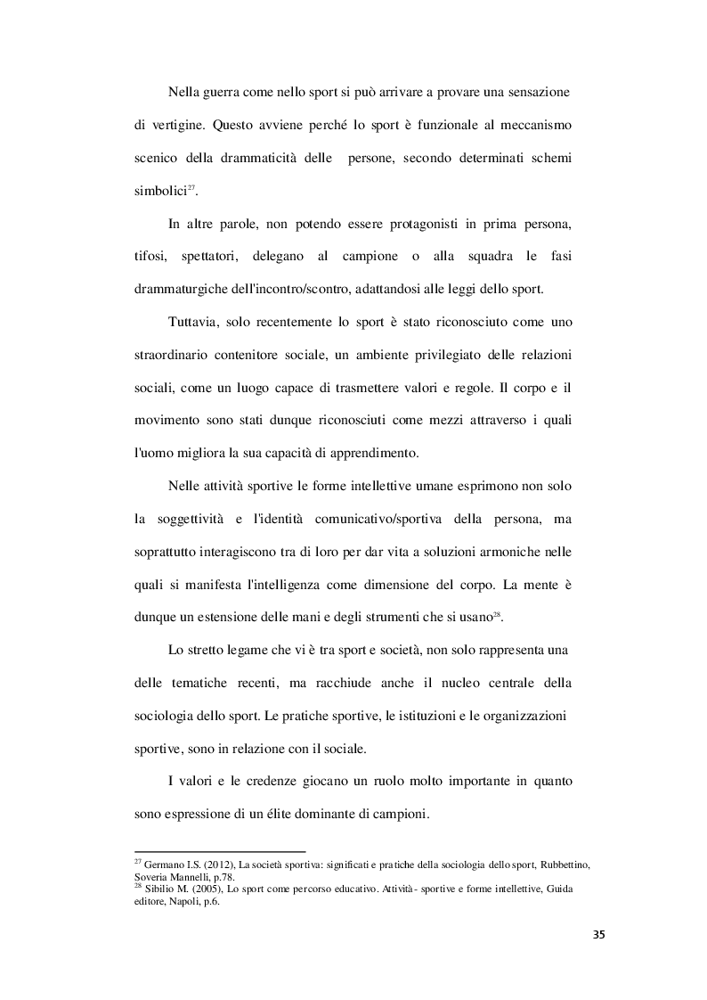 Estratto dalla tesi: Lo sport: laboratorio di un'etica sociale