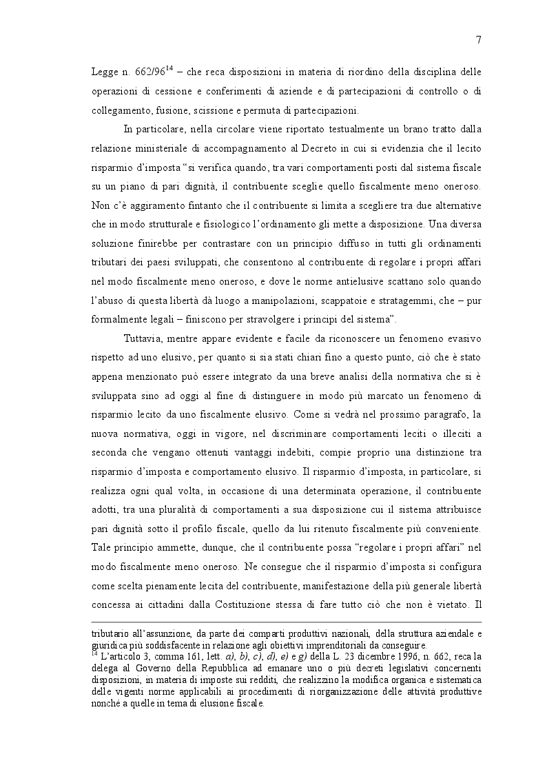 Estratto dalla tesi: Profili transnazionali dell'elusione fiscale