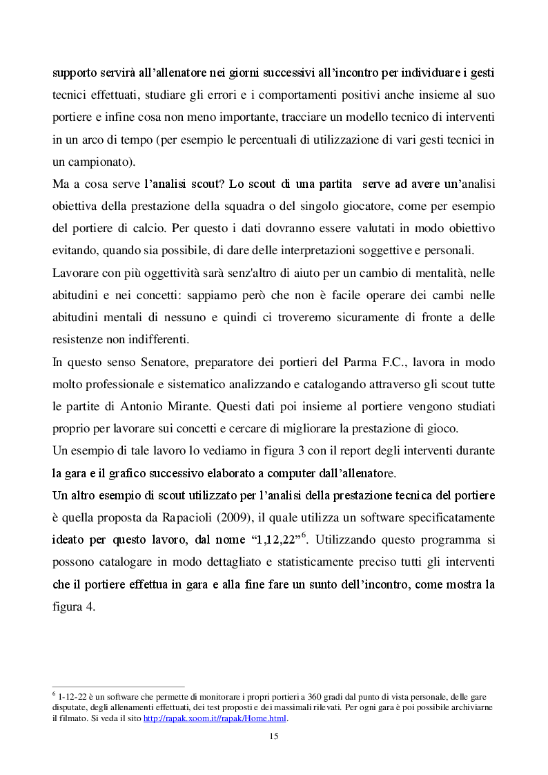 Estratto dalla tesi: Classificazione e analisi tecnica del portiere di calcio. Dal modello di prestazione alla formazione nel settore giovanile