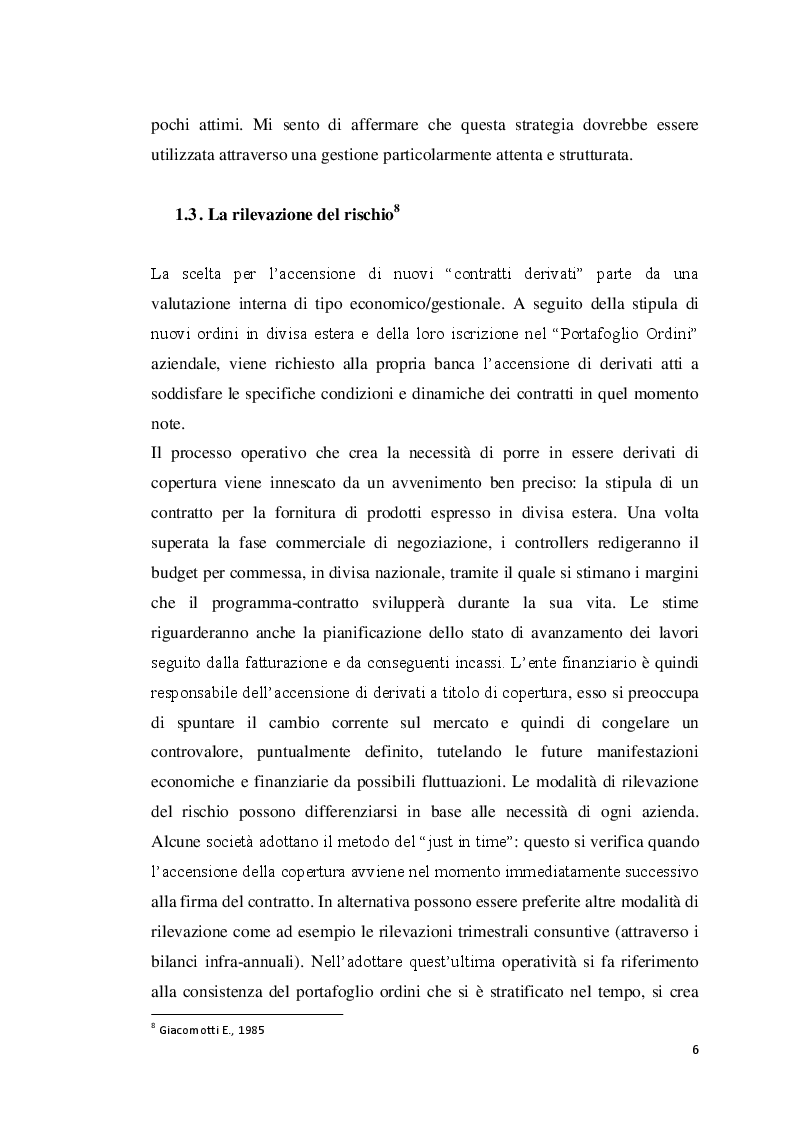 Estratto dalla tesi: La gestione del rischio di cambio