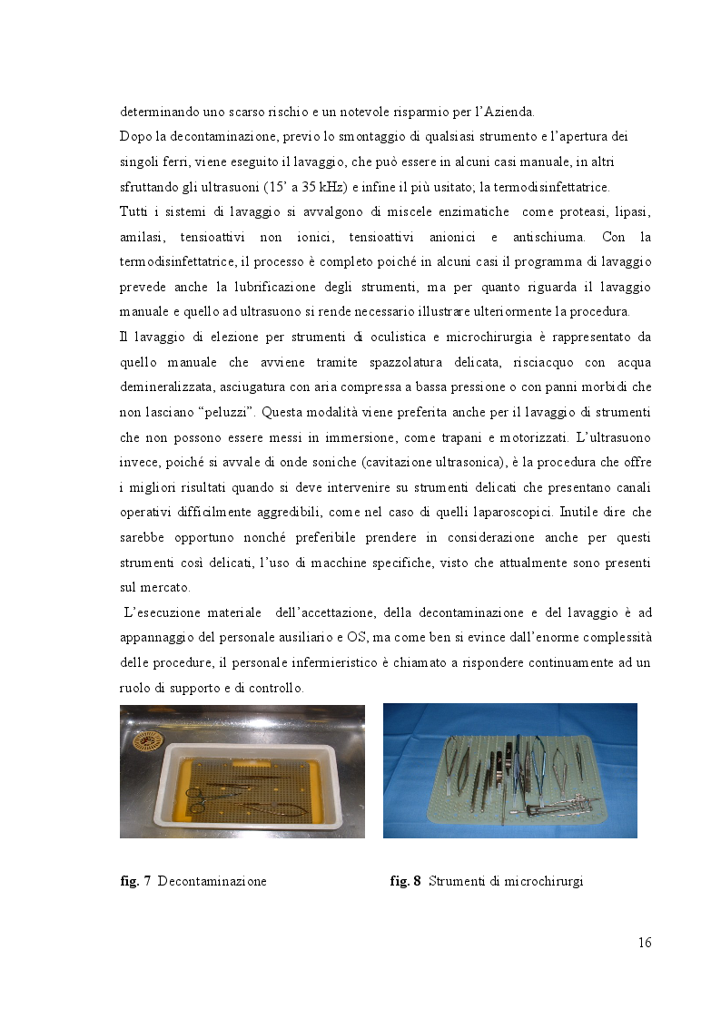 Estratto dalla tesi: Centrale di Sterilizzazione - Ruolo dell'Infermiere ed esperienza personale