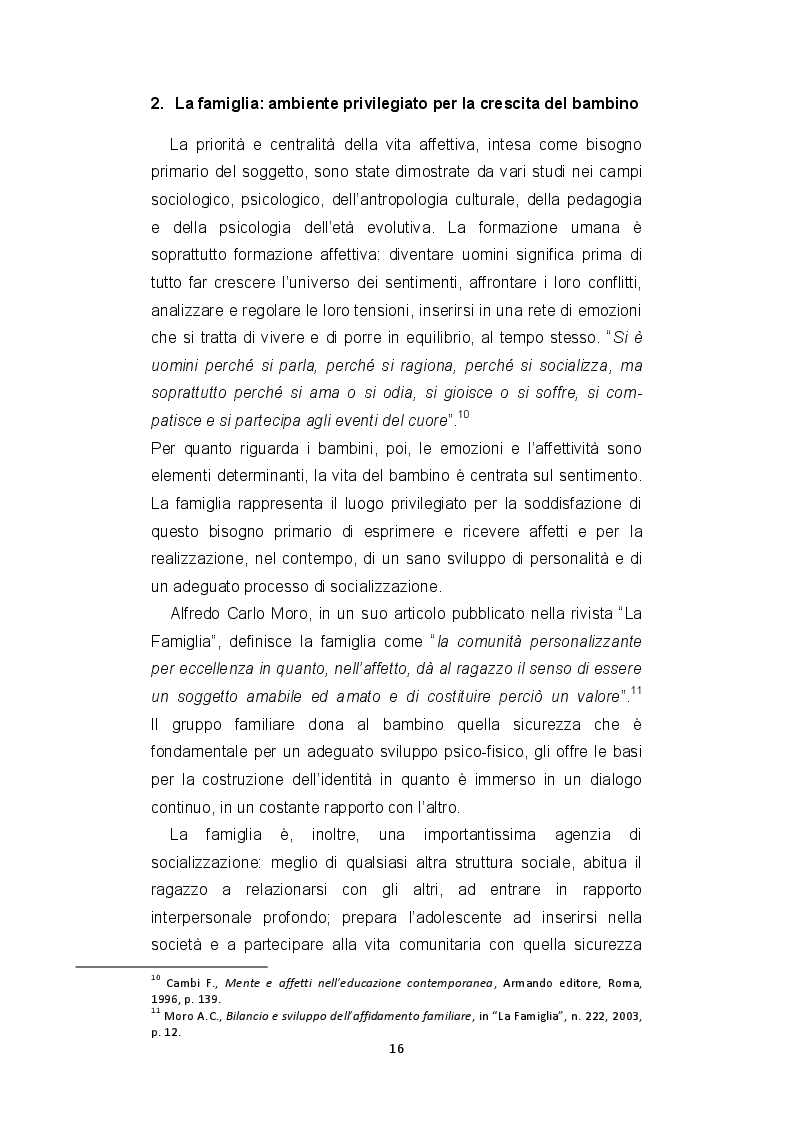 Estratto dalla tesi: Mantenere i legami. La riunificazione familiare del bambino allontanato