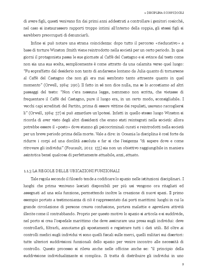 Estratto dalla tesi: 1984 alla luce di Michel Foucault
