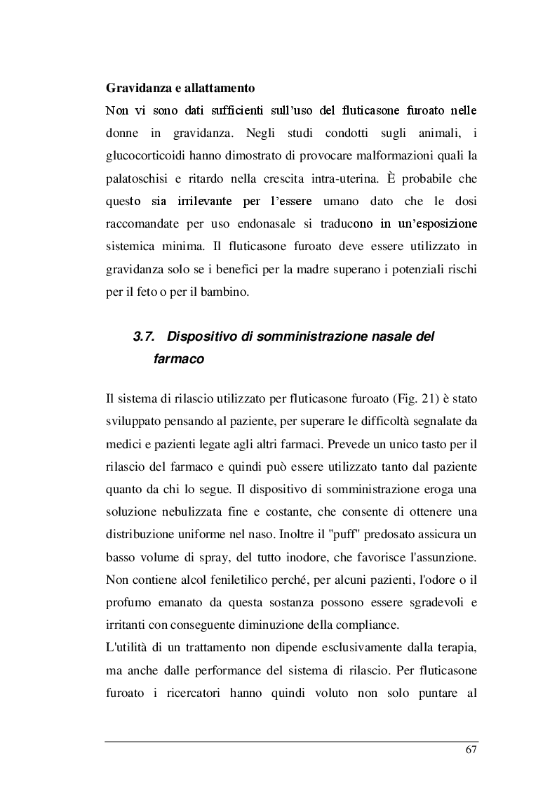Estratto dalla tesi: Rinite allergica: Efficacia e tollerabilità della terapia con corticosteroidi intranasali.