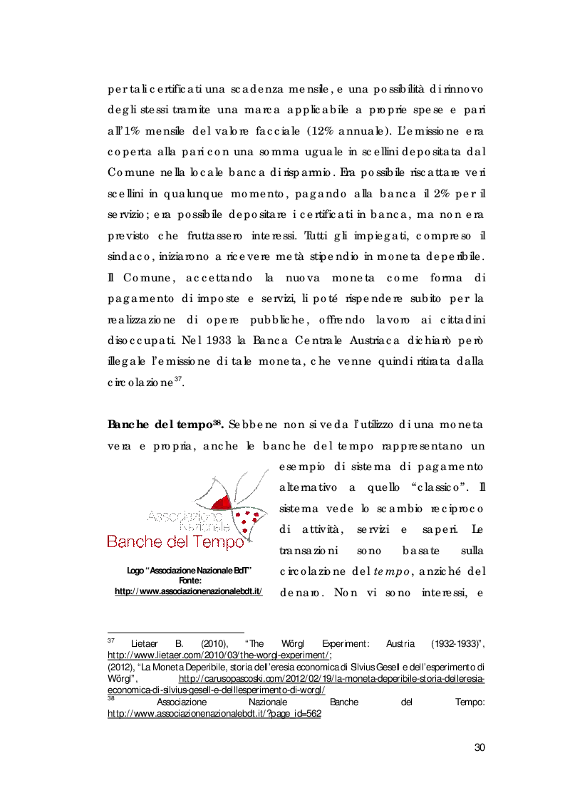 Estratto dalla tesi: Una moneta complementare per lo sviluppo locale