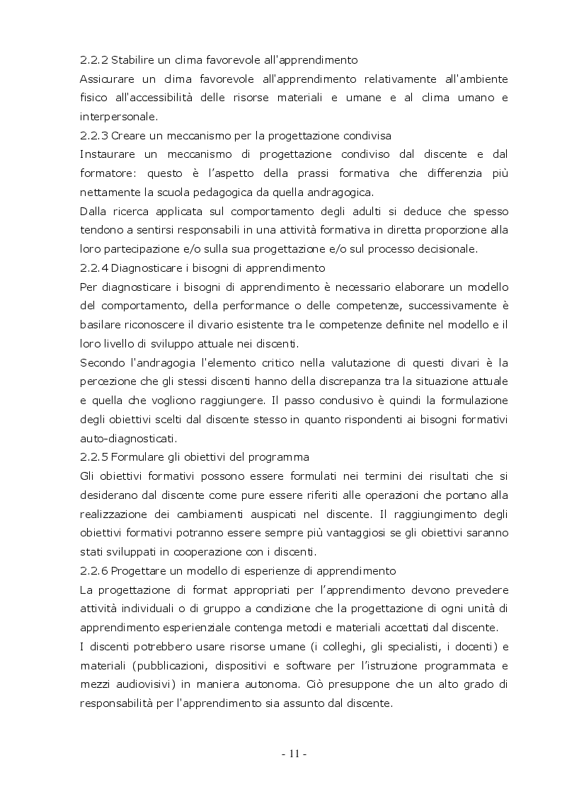 Estratto dalla tesi: I Bisogni Formativi del Personale del Dipartimento Alimenti dell’Istituto Zooprofilattico della Sicilia