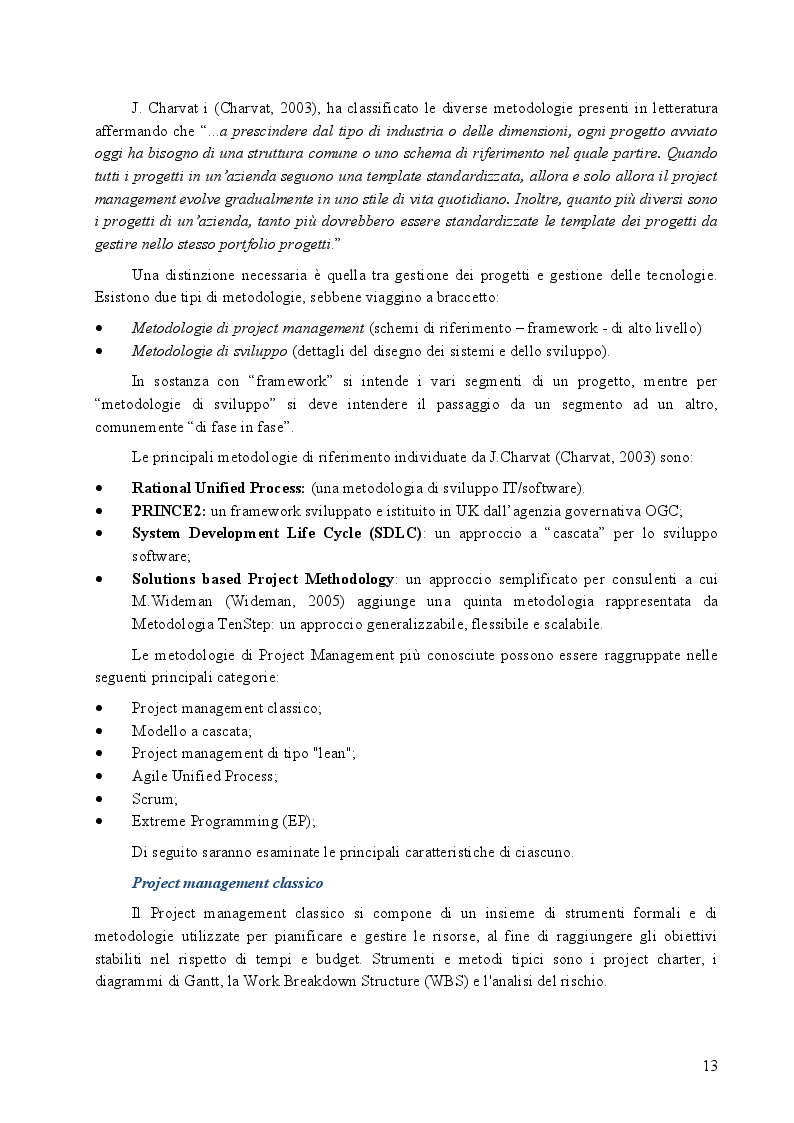 Estratto dalla tesi: Risk Management: Un'analisi del processo di gestione dei rischi dei progetti software