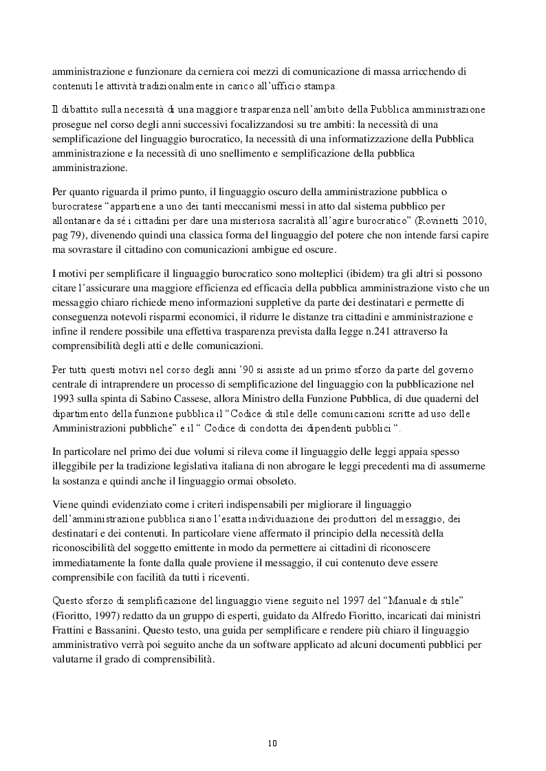 Estratto dalla tesi: La comunicazione pubblica ai tempi del web 2.0. L'uso di Facebook nei comuni del Veneto