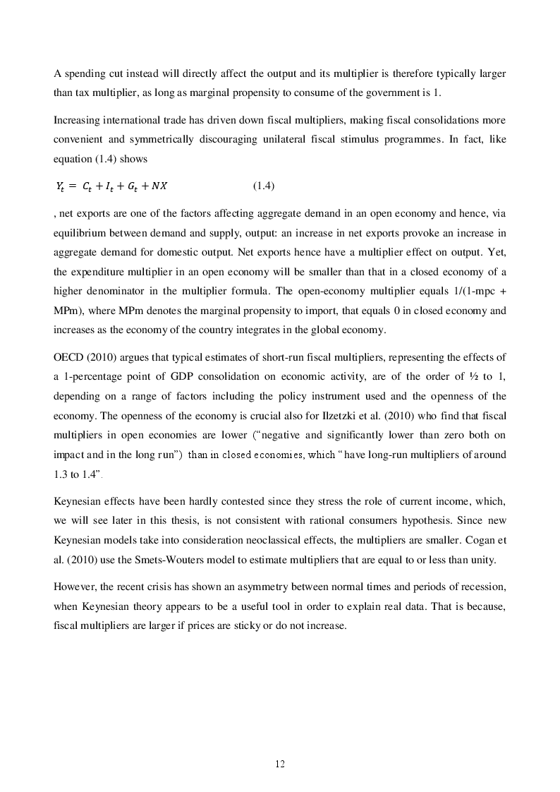 Estratto dalla tesi: The economic impact of fiscal austerity