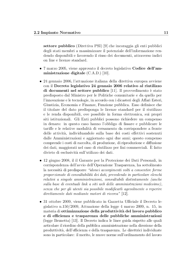 Estratto dalla tesi: Realizzazione di una piattaforma per l’erogazione di open data