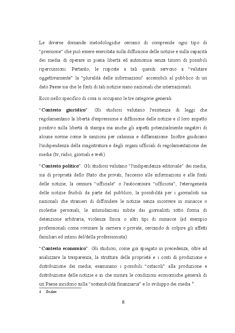 Estratto dalla tesi: Il diritto-dovere della libertà d'informazione: confronto fra la stampa italofona e quella anglofona