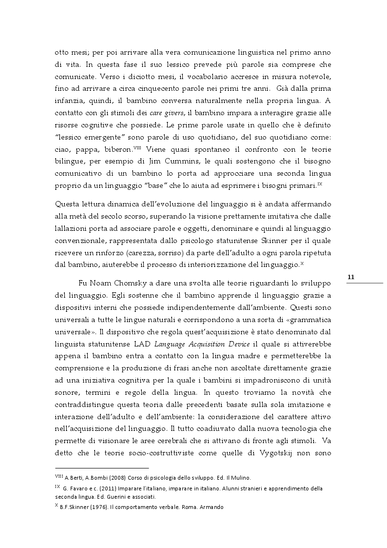 Estratto dalla tesi: CLIL a piccoli passi verso il bilinguismo. Dalla routine della scuola dell’infanzia alla matematica della scuola primaria