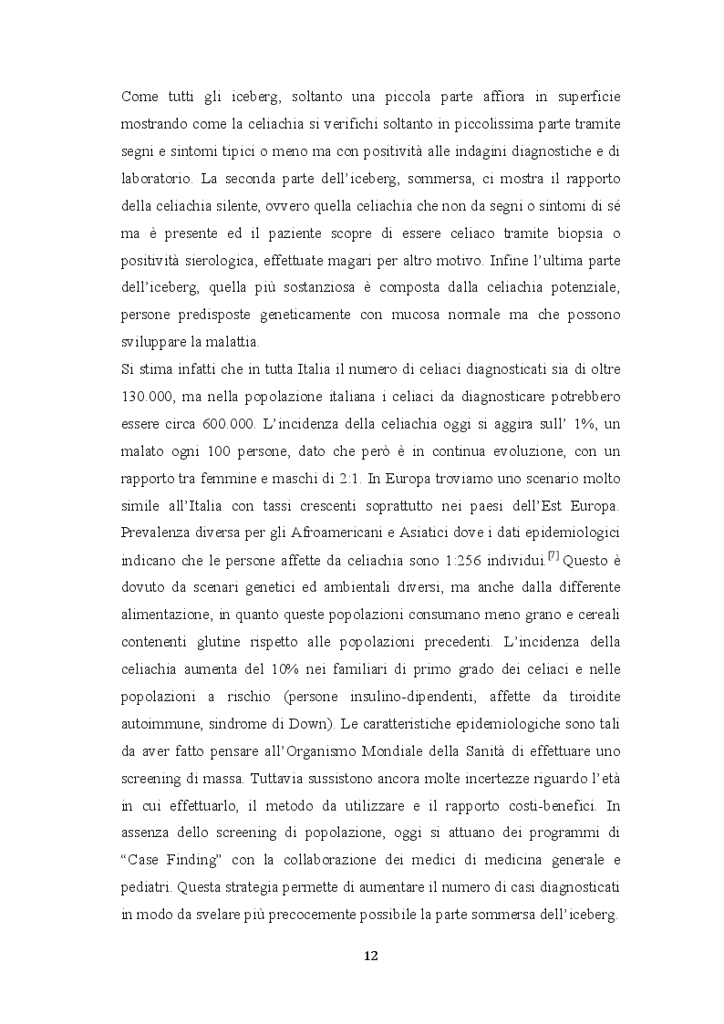 Estratto dalla tesi: La malattia celiaca: realtà italiana ed estera a confronto e l'implementazione dell'infermiere case manager nell'assistenza al paziente celiaco