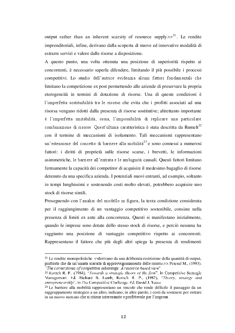 Estratto dalla tesi: Le determinanti delle performance delle società calcistiche: un'analisi resource-based