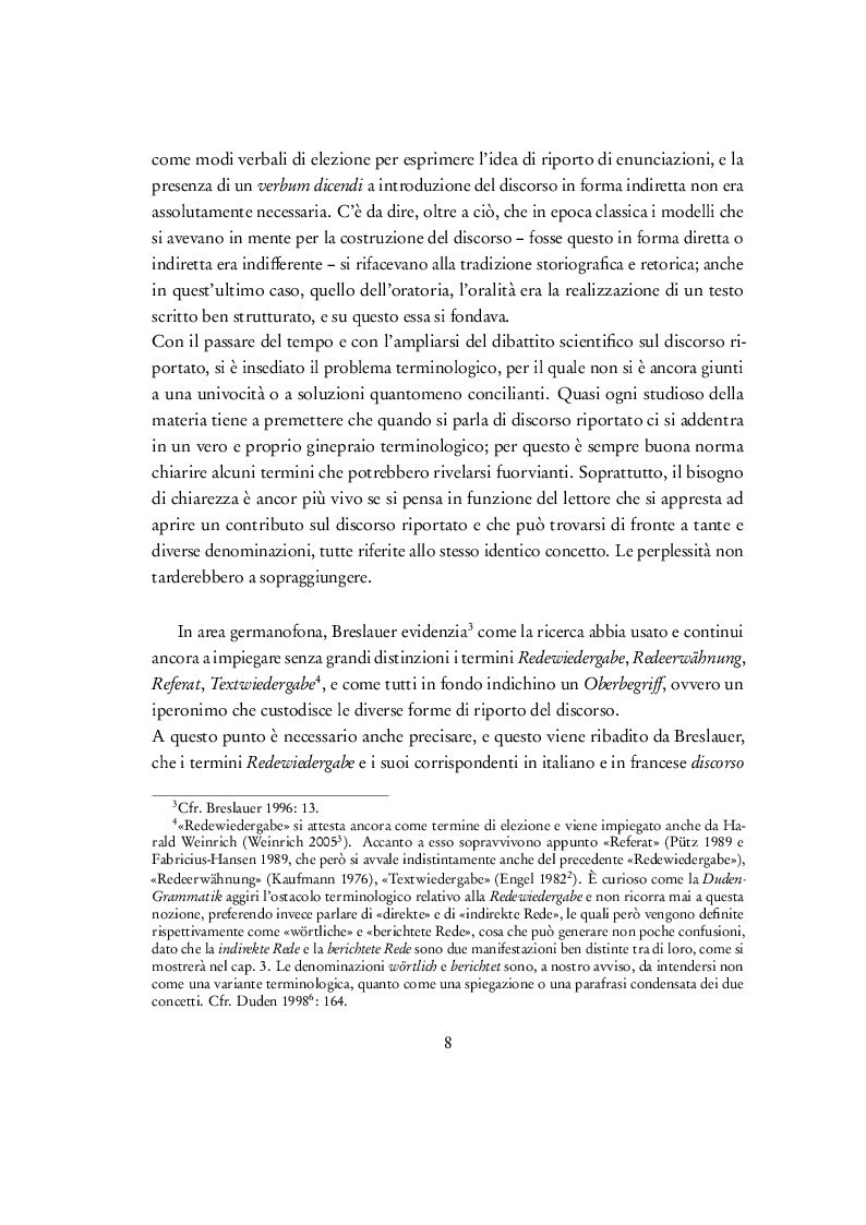Estratto dalla tesi: Discorso riportato e traduzione: un'analisi contrastiva delle traduzioni italiana e francese di "Der Atem", "Ja" e "Verstörung" di Thomas Bernhard.