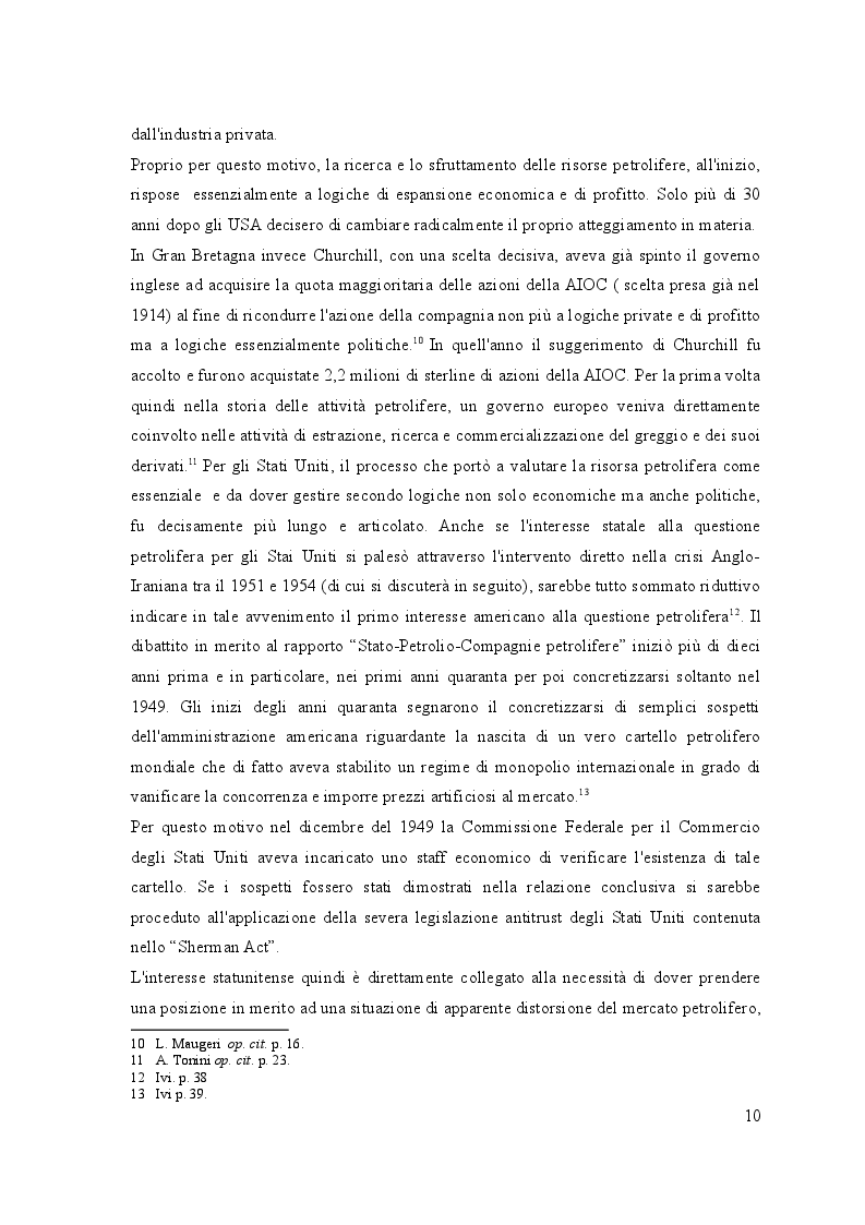Estratto dalla tesi: Enrico Mattei e la ''Formula Eni'': l'ingresso italiano in Iran e le prospettive dell'accordo ENI-NIOC
