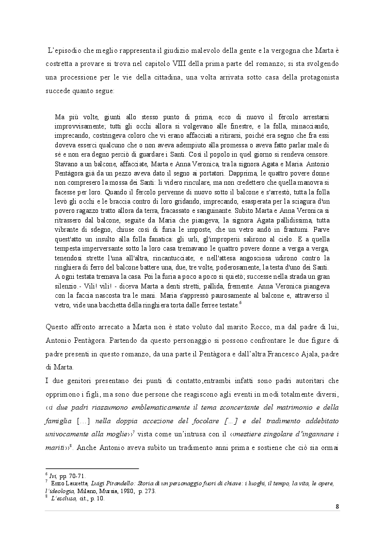 Estratto dalla tesi: La maschera delle donne nei romanzi di Pirandello