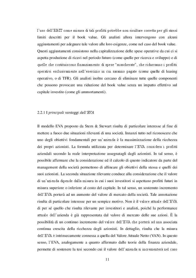 Estratto dalla tesi: Gli Indicatori di Performance