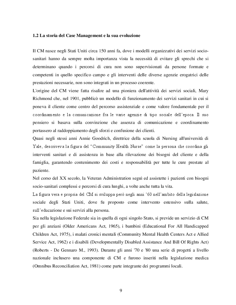 Estratto dalla tesi: Case Management e Scompenso Cardiaco: l'esperienza bolognese del Policlinico S.Orsola - Mapighi