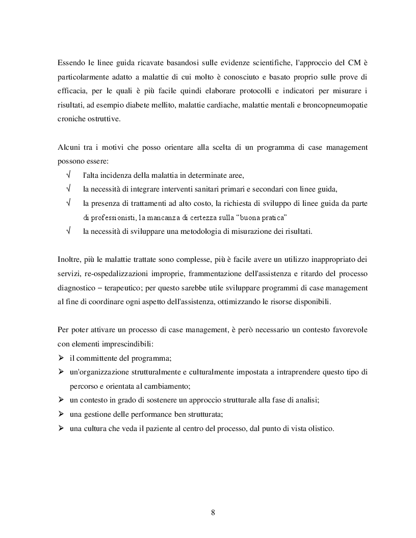Anteprima della tesi: Case Management e Scompenso Cardiaco: l'esperienza bolognese del Policlinico S.Orsola - Mapighi, Pagina 4