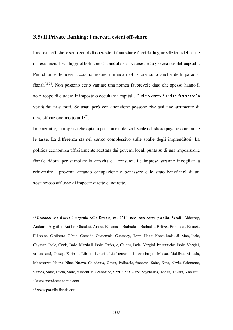 Estratto dalla tesi: Evoluzione nel Mercato Italiano e Internazionale del Private Banking ai servizi Wealth Management sulla clientela High Net Worth.