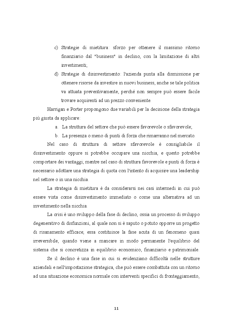 Estratto dalla tesi: La gestione strategica in un'ottima dinamica: le imprese della provincia di Bari