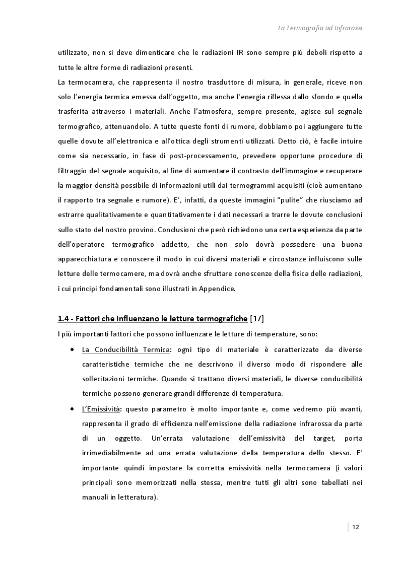 Estratto dalla tesi: Misura del segnale Termo-elastico mediante termocamere IR a sensore raffreddato