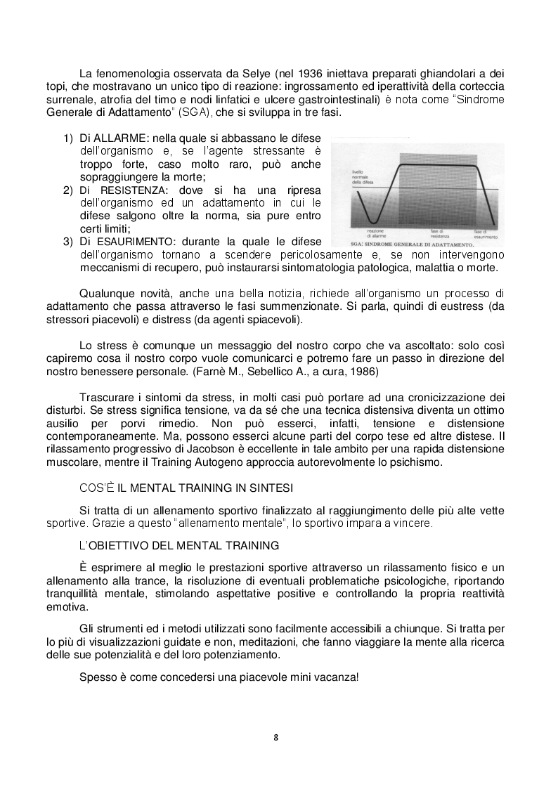 Estratto dalla tesi: L'allenamento mentale