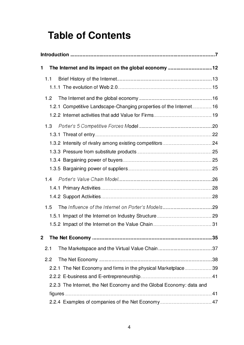 Indice della tesi: Managing Business Models in the Net Economy: the case of Spotify, Pagina 1