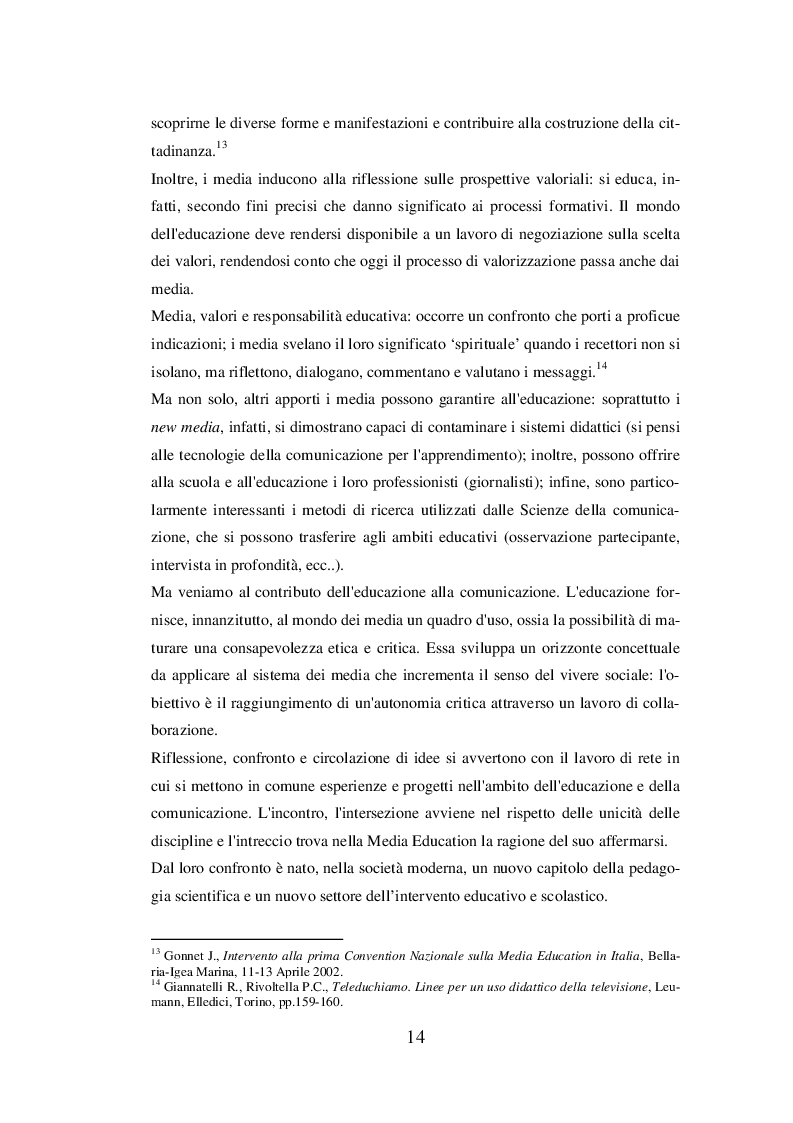 Estratto dalla tesi: La Media Education: nuovi stili cognitivi e tecnologie didattiche nella scuola del futuro