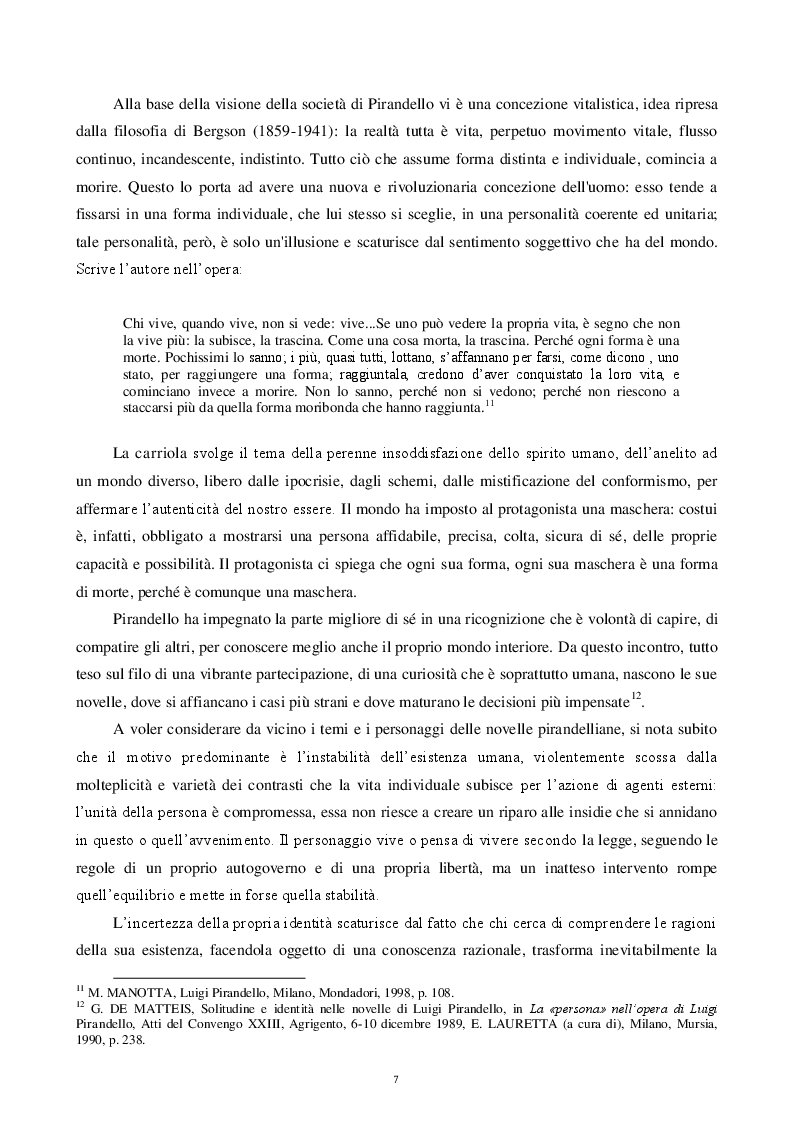 Estratto dalla tesi: La condizione dell'uomo secondo Pirandello. Analisi delle interazioni sociali dell'''uomo-attore''